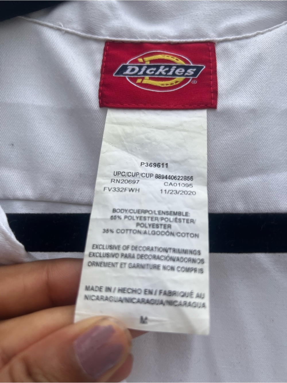 Dickies Boiler Suit/Jumpsuit - White Medium - Picture 6 of 10